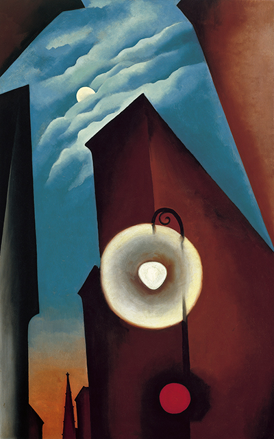 New York Street with Moon Georgia O'Keeffe